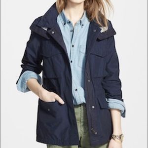 Madewell Navy Fieldwalk Rain Jacket